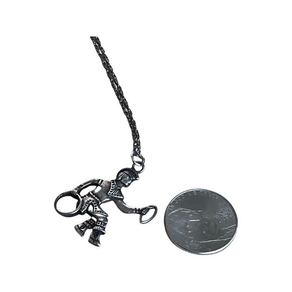 Vintage Sterling Silver Native American Hoop Dancer Pendant - Picture 4 of 8